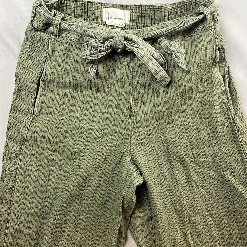 Anthropologie Linen Wide Leg Capris XS